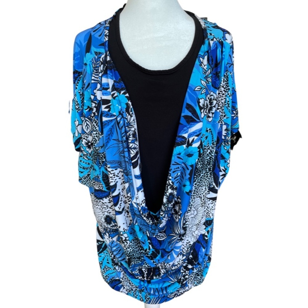 Fashion Bug floral patterned blouse 2X